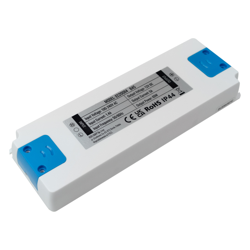 Zasilacz meblowy LED 60 W 12 V IP44 Eco Light EC20084
