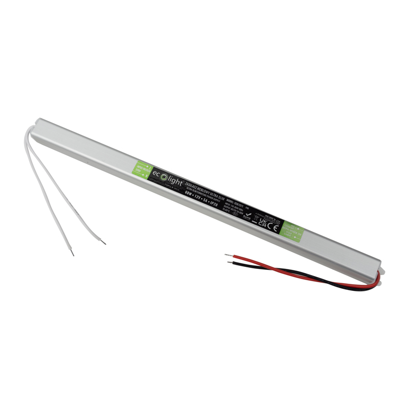 Zasilacz meblowy LED SLIM 60 W 12 V 5 A IP20 Eco Light EC61571