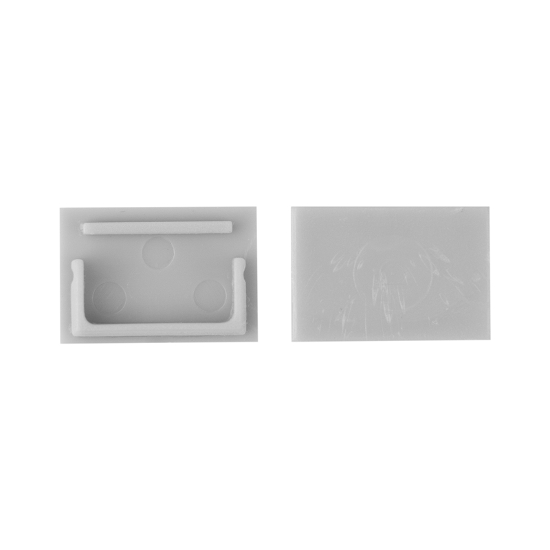 Zaślepka do profili LED GPPS01/GPPS02 bez otworu szara – 10 szt. Eco Light EC61681