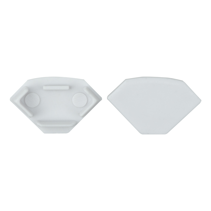 Zaślepka do profili LED R01/R02/R03 bez otworu biała – 10 szt. Eco Light EC61668