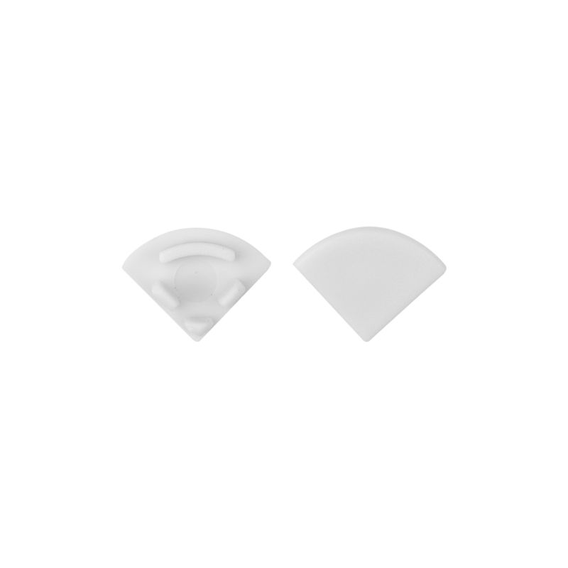 Zaślepka do profili LED RW01/RW02 bez otworu biała – 10 szt. Eco Light EC61677