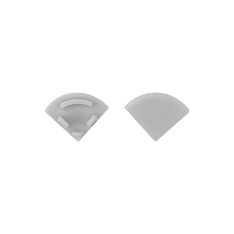 Zaślepka do profili LED RW01/RW02 bez otworu szara – 10 szt. Eco Light EC61678