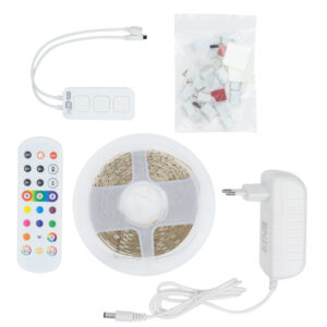 Zestaw z taśmą LED RGB SMART SMD5050 30 LED/m 12 V 7,2 W/m IP20 5 m Eco Light EC79989