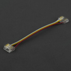 Złączka do taśm LED RGB/RGBW/RGBCCT COB DIGITAL 12 mm dwustronna zaciskowa z przewodem 10 cm Eco Light EC61567