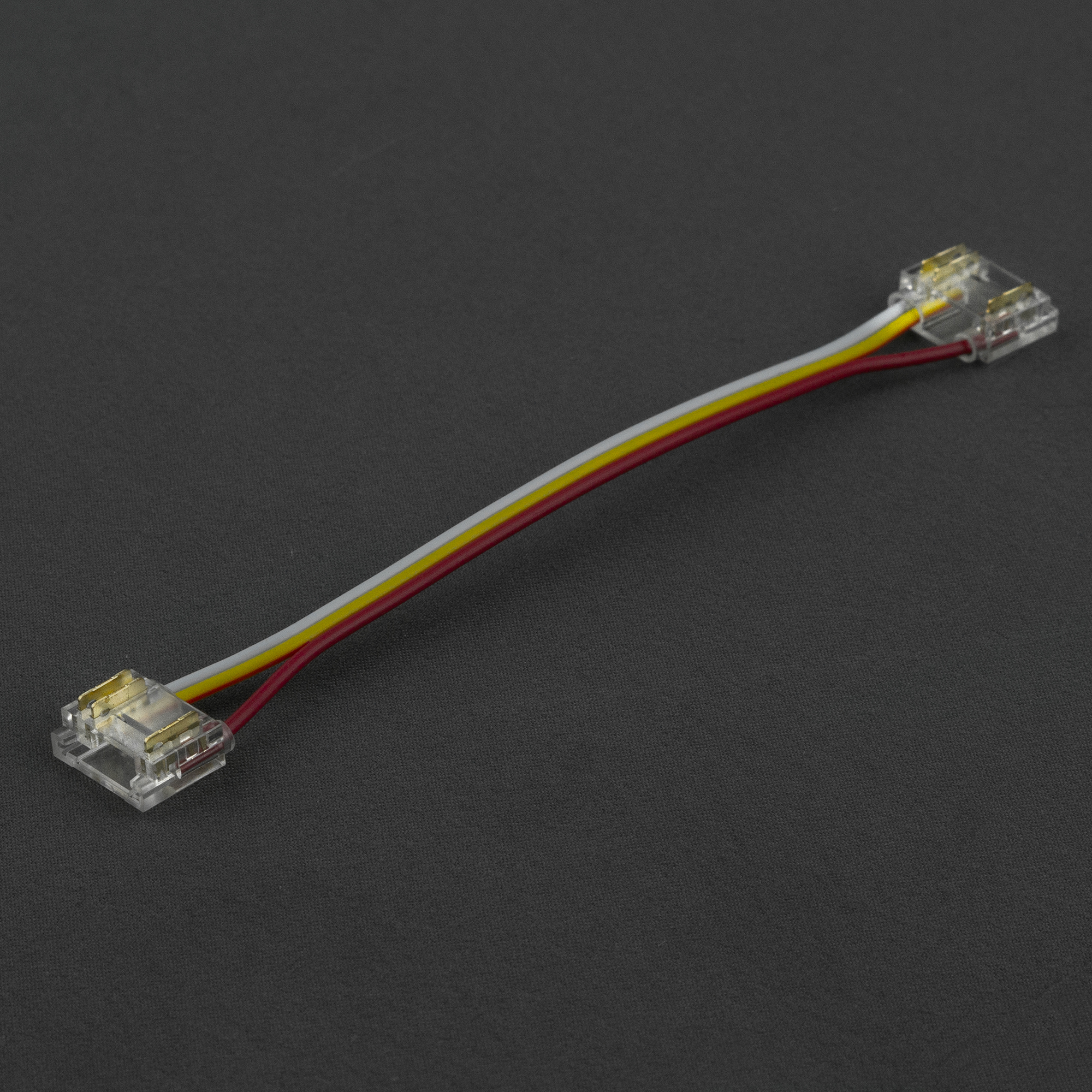 Złączka do taśm LED RGB/RGBW/RGBCCT COB DIGITAL 12 mm dwustronna zaciskowa z przewodem 10 cm Eco Light EC61567