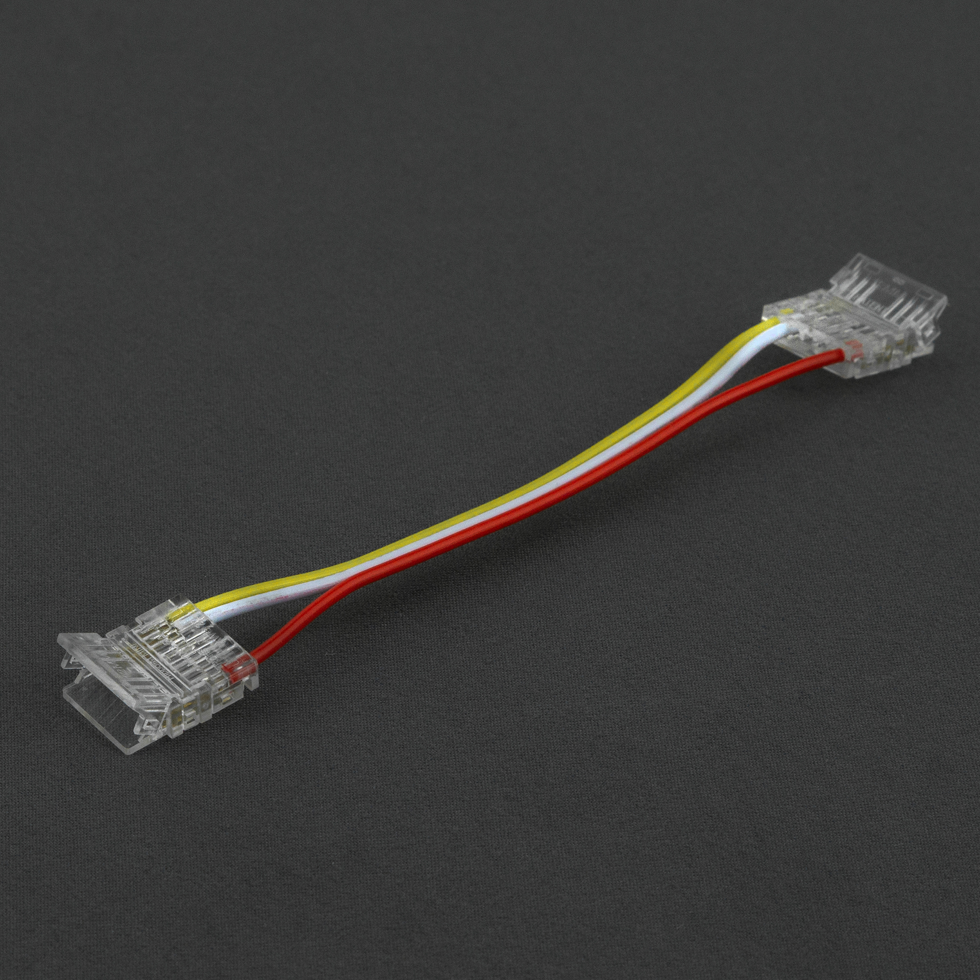 Złączka do taśm LED RGB/RGBW/RGBCCT COB DIGITAL 12 mm dwustronna zatrzaskowa z przewodem 10 cm Eco Light EC61558