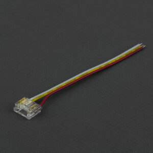 Złączka do taśm LED RGB/RGBW/RGBCCT COB DIGITAL 12 mm jednostronna zaciskowa z przewodem 10 cm Eco Light EC61565