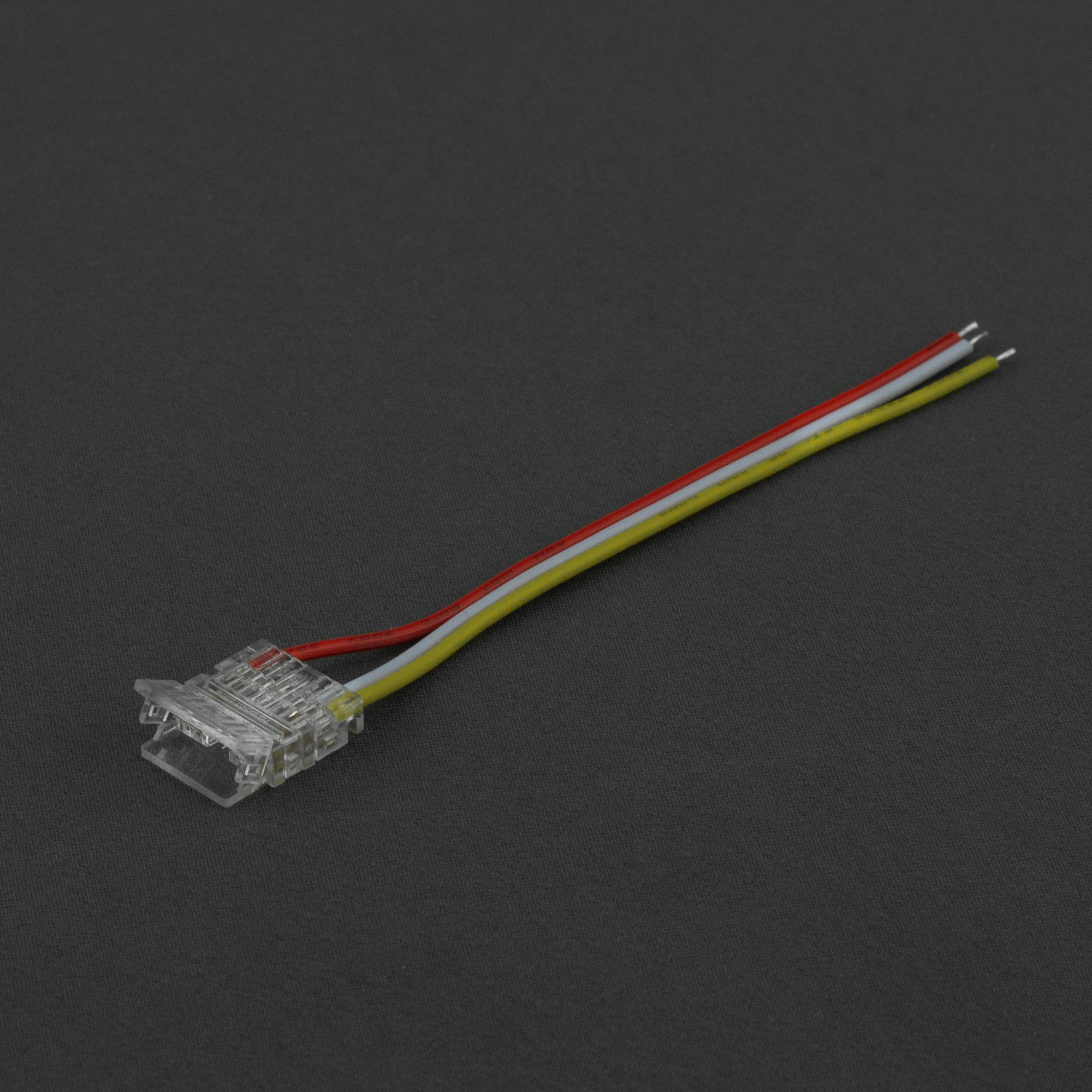 Złączka do taśm LED RGB/RGBW/RGBCCT COB DIGITAL 12 mm jednostronna zatrzaskowa z przewodem 10 cm Eco Light EC61556