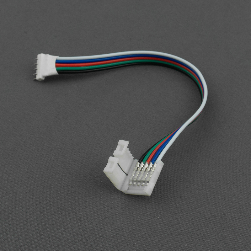 Złączka do taśm LED RGBW 12 mm dwustronna z przewodem pin/złączka Eco Light EC79635